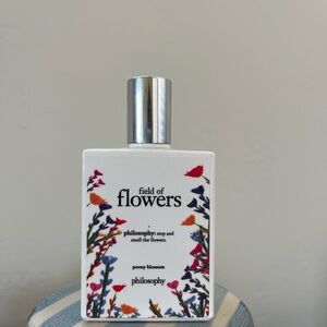 Philosophy Fragrance Bottle with White and Silver Accents